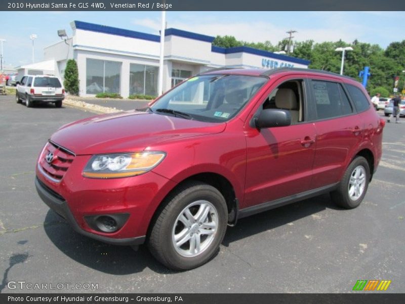 Venetian Red / Beige 2010 Hyundai Santa Fe GLS 4WD