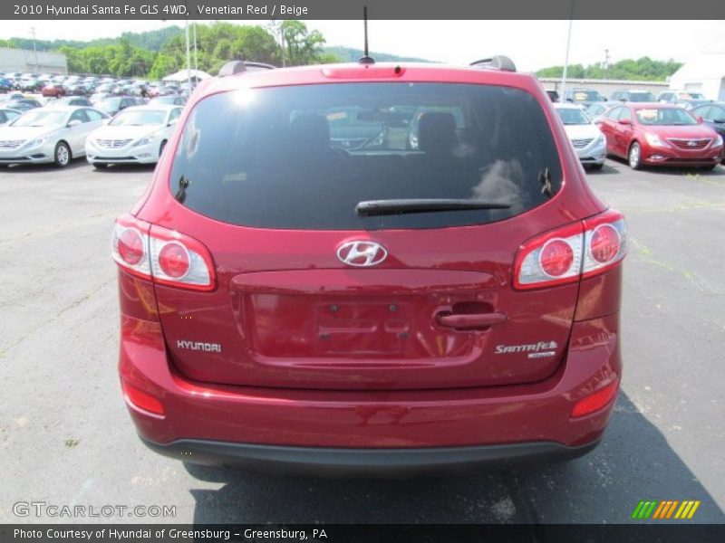 Venetian Red / Beige 2010 Hyundai Santa Fe GLS 4WD