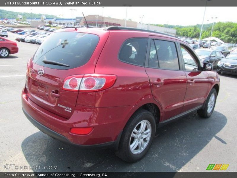 Venetian Red / Beige 2010 Hyundai Santa Fe GLS 4WD