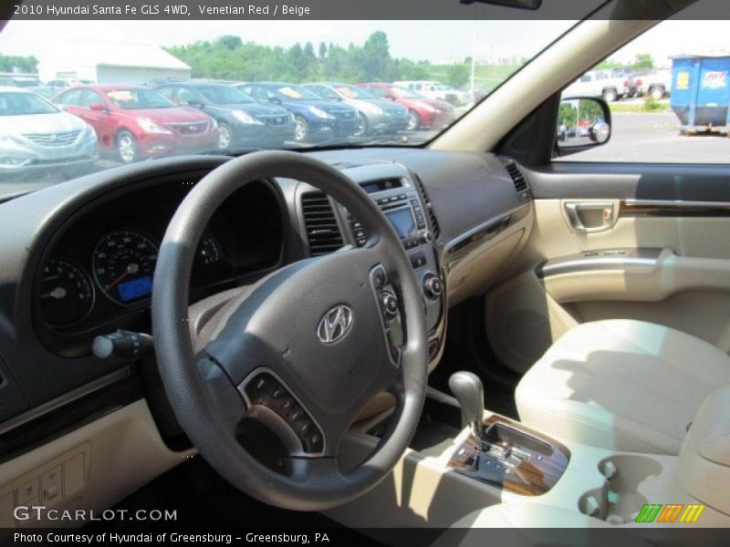 Venetian Red / Beige 2010 Hyundai Santa Fe GLS 4WD