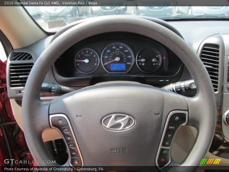 Venetian Red / Beige 2010 Hyundai Santa Fe GLS 4WD
