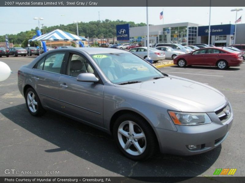 Steel Gray / Gray 2007 Hyundai Sonata Limited V6