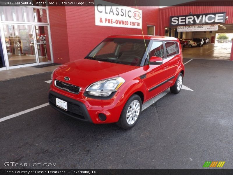 Molten Red / Black Soul Logo Cloth 2012 Kia Soul +
