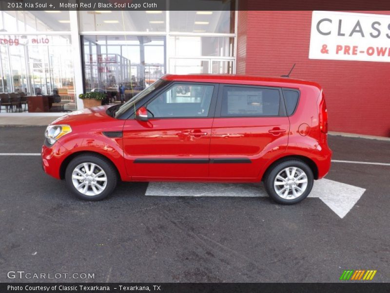 Molten Red / Black Soul Logo Cloth 2012 Kia Soul +