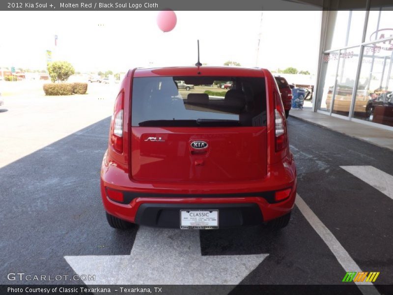 Molten Red / Black Soul Logo Cloth 2012 Kia Soul +