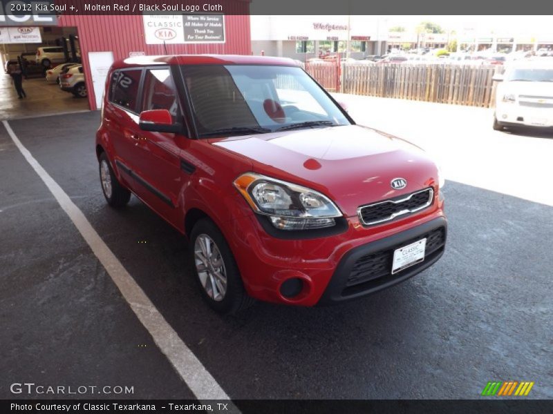 Molten Red / Black Soul Logo Cloth 2012 Kia Soul +