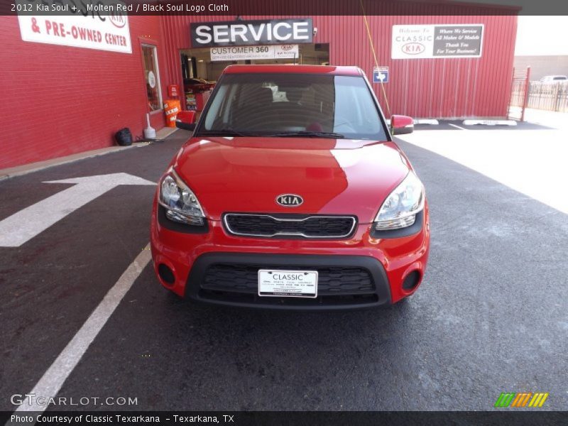 Molten Red / Black Soul Logo Cloth 2012 Kia Soul +