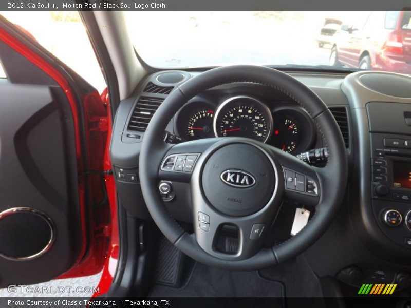 Molten Red / Black Soul Logo Cloth 2012 Kia Soul +