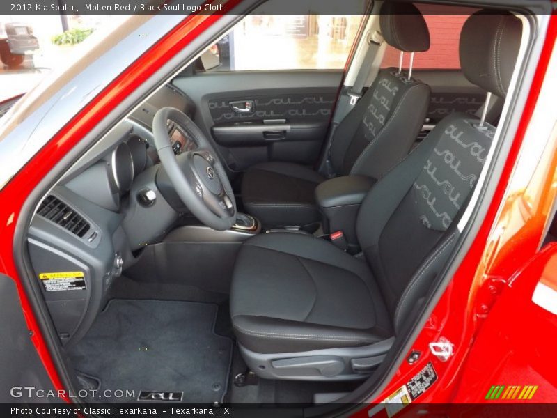 Molten Red / Black Soul Logo Cloth 2012 Kia Soul +