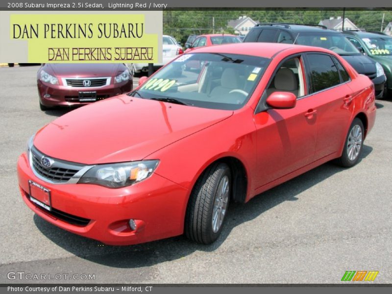 Lightning Red / Ivory 2008 Subaru Impreza 2.5i Sedan