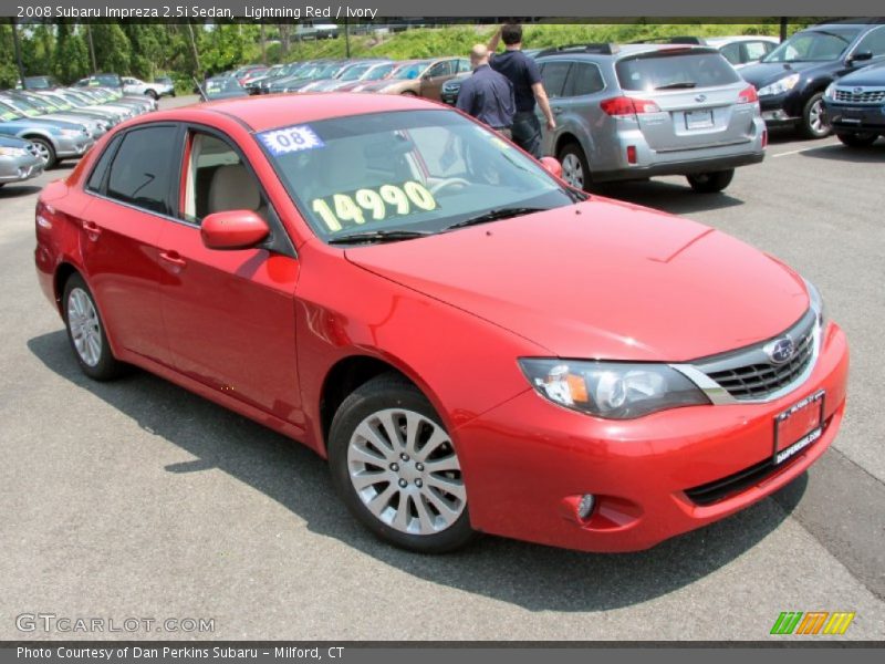 Lightning Red / Ivory 2008 Subaru Impreza 2.5i Sedan