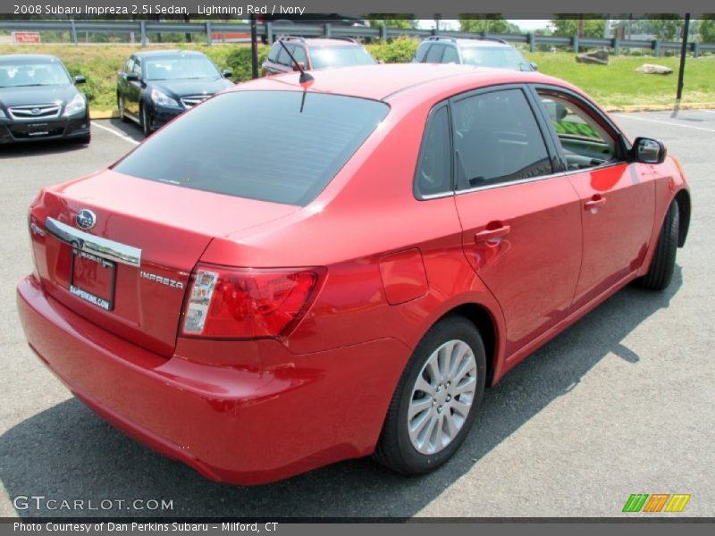 Lightning Red / Ivory 2008 Subaru Impreza 2.5i Sedan