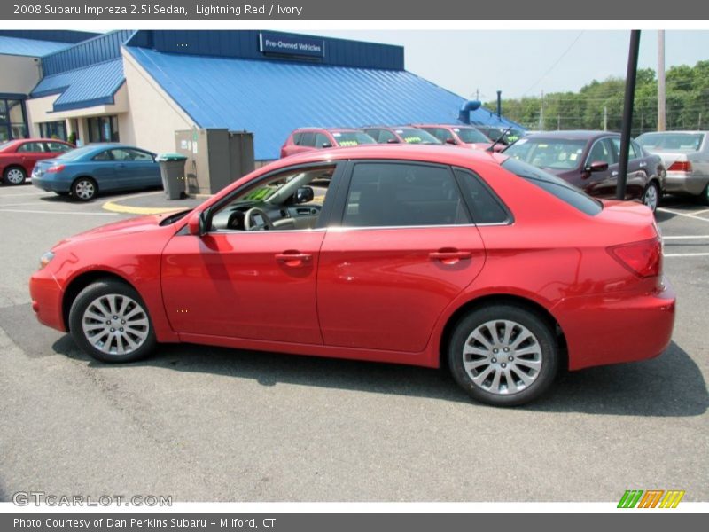 Lightning Red / Ivory 2008 Subaru Impreza 2.5i Sedan