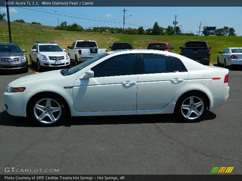 White Diamond Pearl / Camel 2006 Acura TL 3.2