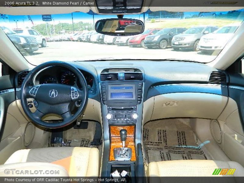 White Diamond Pearl / Camel 2006 Acura TL 3.2