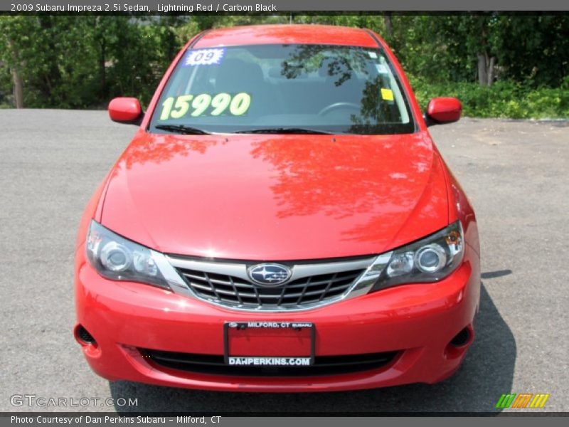 Lightning Red / Carbon Black 2009 Subaru Impreza 2.5i Sedan