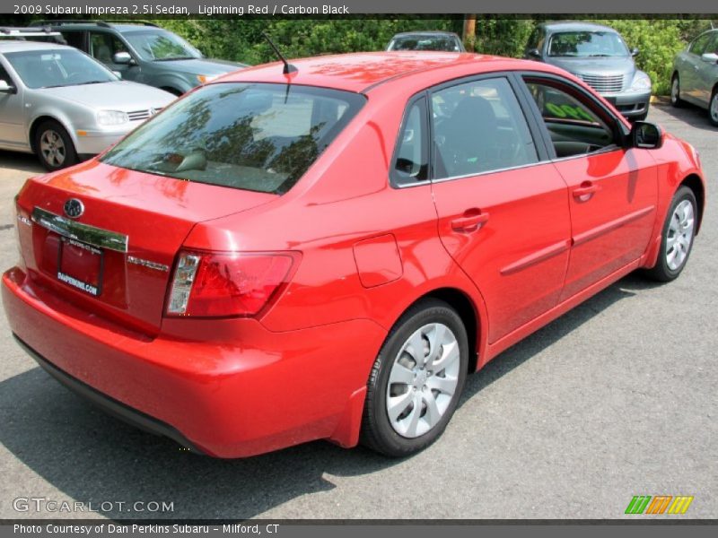 Lightning Red / Carbon Black 2009 Subaru Impreza 2.5i Sedan
