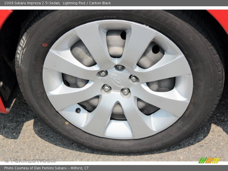 Lightning Red / Carbon Black 2009 Subaru Impreza 2.5i Sedan