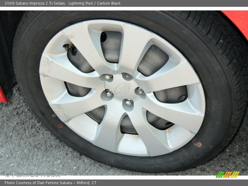 Lightning Red / Carbon Black 2009 Subaru Impreza 2.5i Sedan