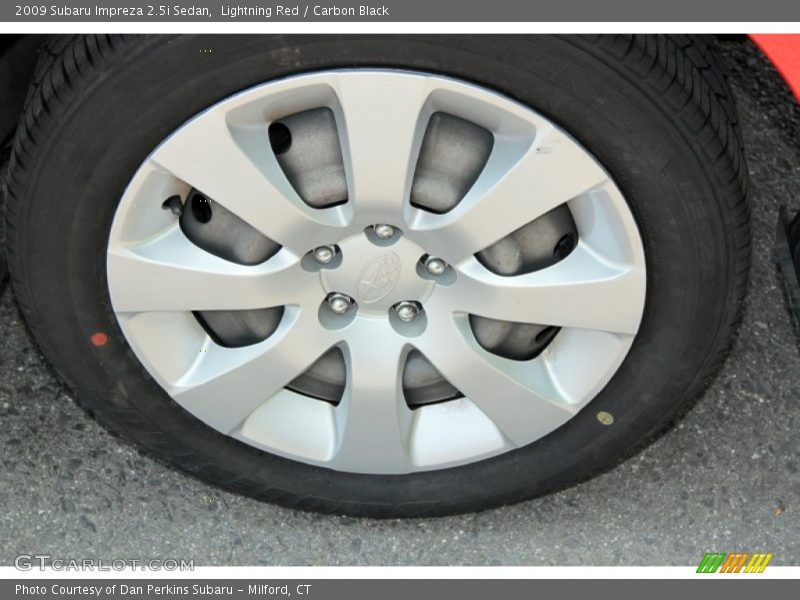 Lightning Red / Carbon Black 2009 Subaru Impreza 2.5i Sedan