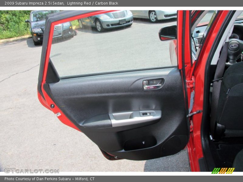 Lightning Red / Carbon Black 2009 Subaru Impreza 2.5i Sedan