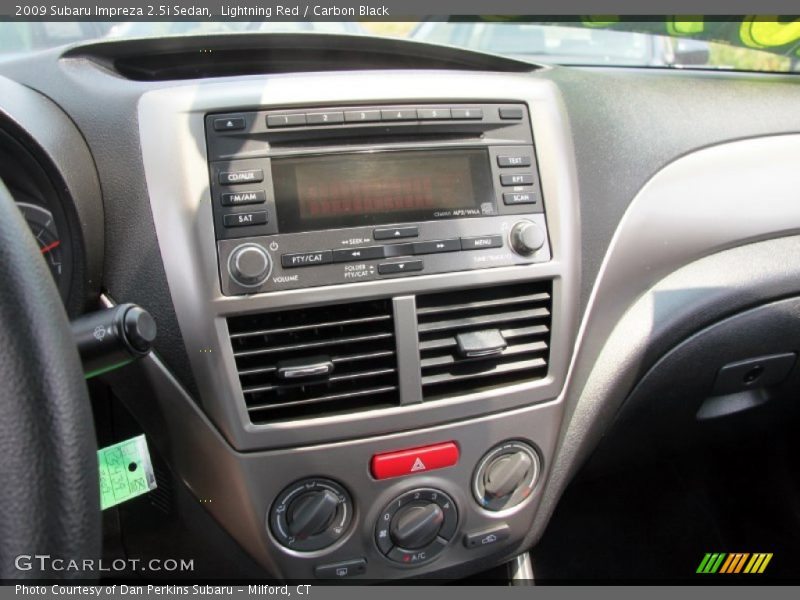 Lightning Red / Carbon Black 2009 Subaru Impreza 2.5i Sedan