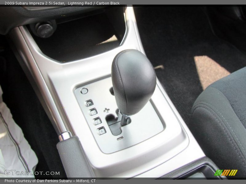 Lightning Red / Carbon Black 2009 Subaru Impreza 2.5i Sedan