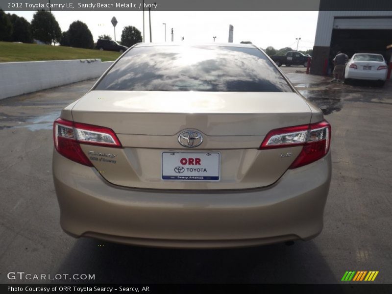 Sandy Beach Metallic / Ivory 2012 Toyota Camry LE