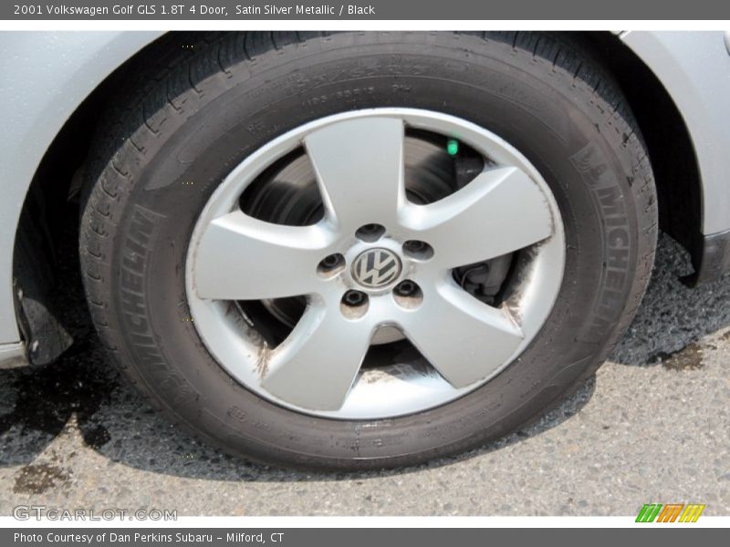 Satin Silver Metallic / Black 2001 Volkswagen Golf GLS 1.8T 4 Door