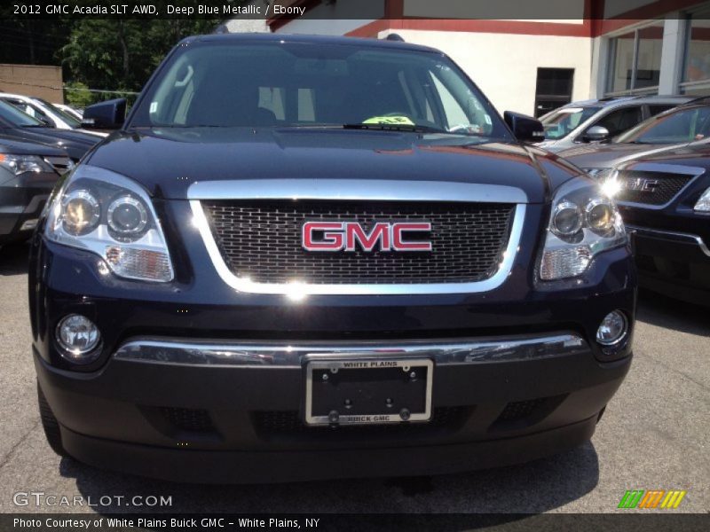 Deep Blue Metallic / Ebony 2012 GMC Acadia SLT AWD