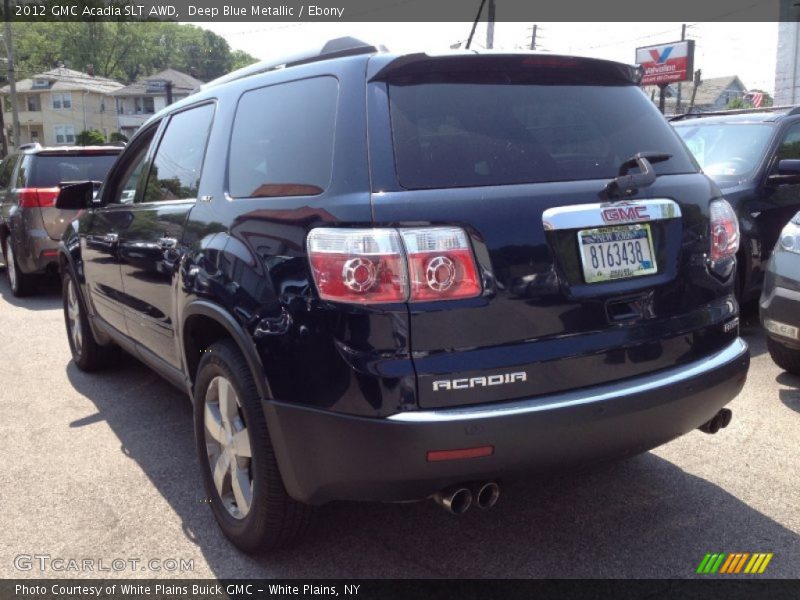 Deep Blue Metallic / Ebony 2012 GMC Acadia SLT AWD