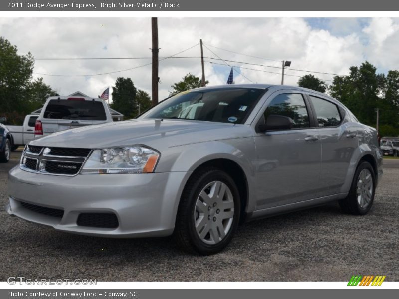 Bright Silver Metallic / Black 2011 Dodge Avenger Express