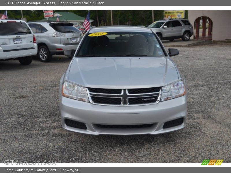 Bright Silver Metallic / Black 2011 Dodge Avenger Express