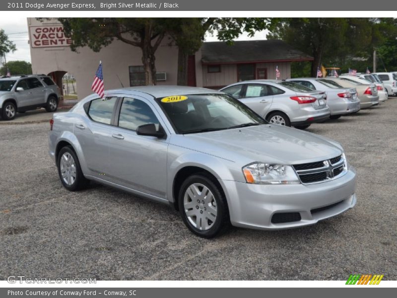 Bright Silver Metallic / Black 2011 Dodge Avenger Express