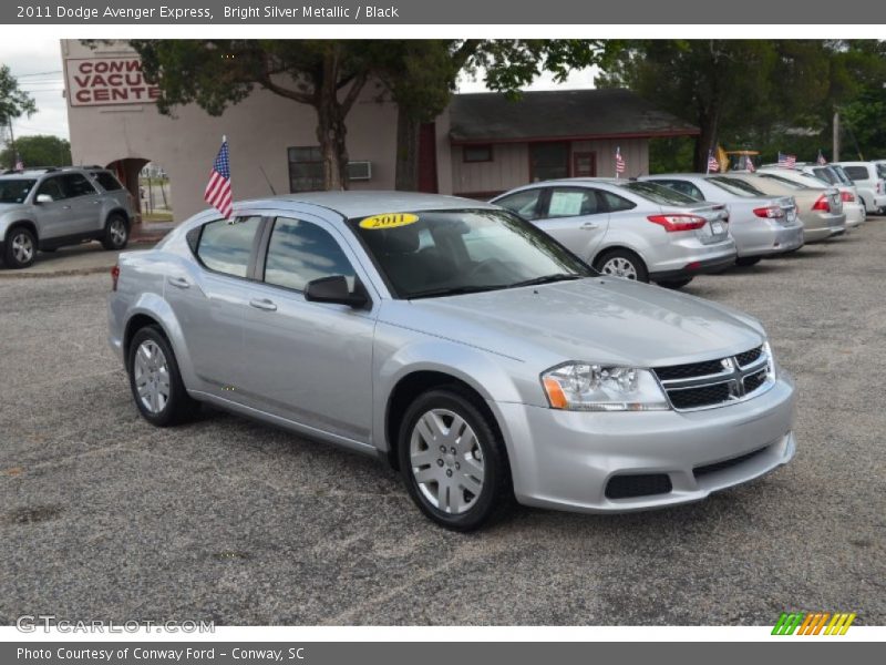 Bright Silver Metallic / Black 2011 Dodge Avenger Express