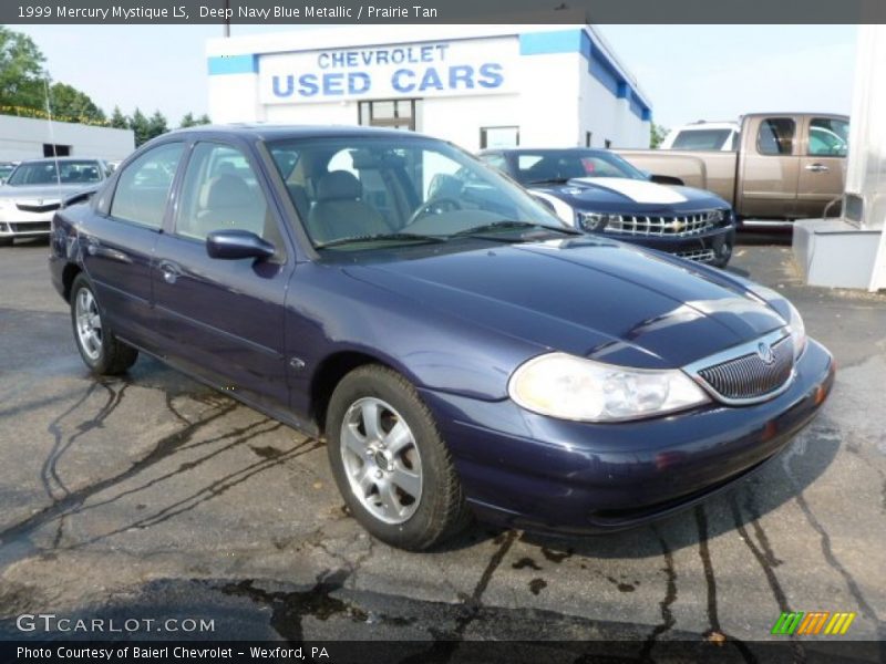 Deep Navy Blue Metallic / Prairie Tan 1999 Mercury Mystique LS