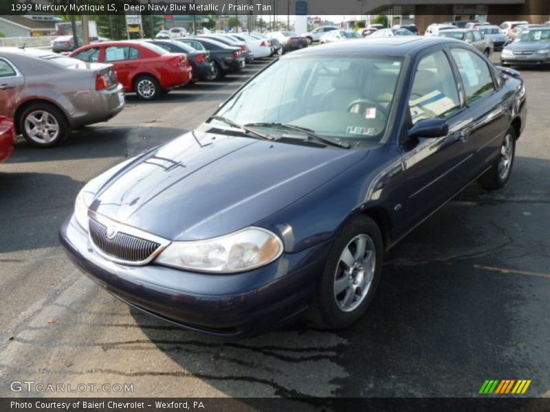 Deep Navy Blue Metallic / Prairie Tan 1999 Mercury Mystique LS