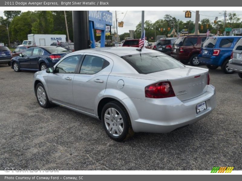 Bright Silver Metallic / Black 2011 Dodge Avenger Express