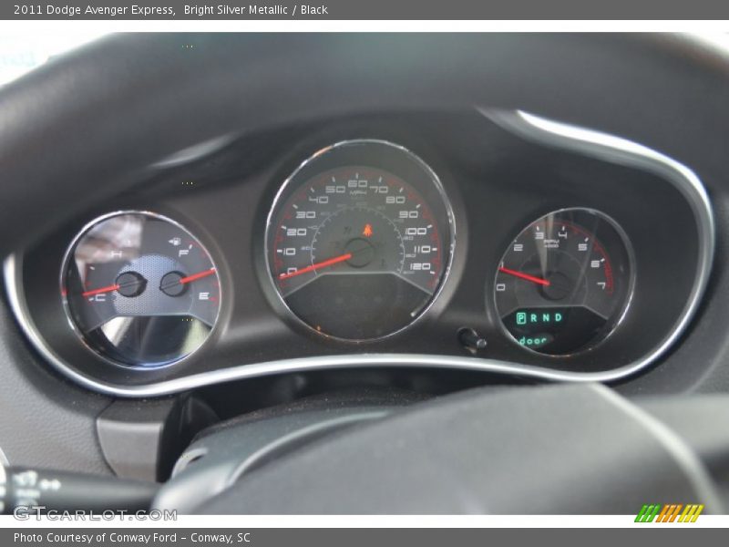 Bright Silver Metallic / Black 2011 Dodge Avenger Express