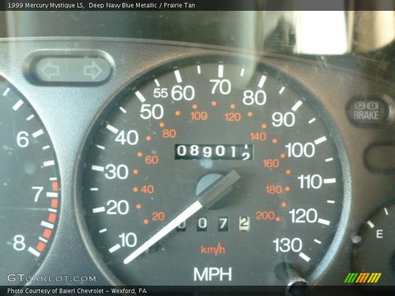 Deep Navy Blue Metallic / Prairie Tan 1999 Mercury Mystique LS