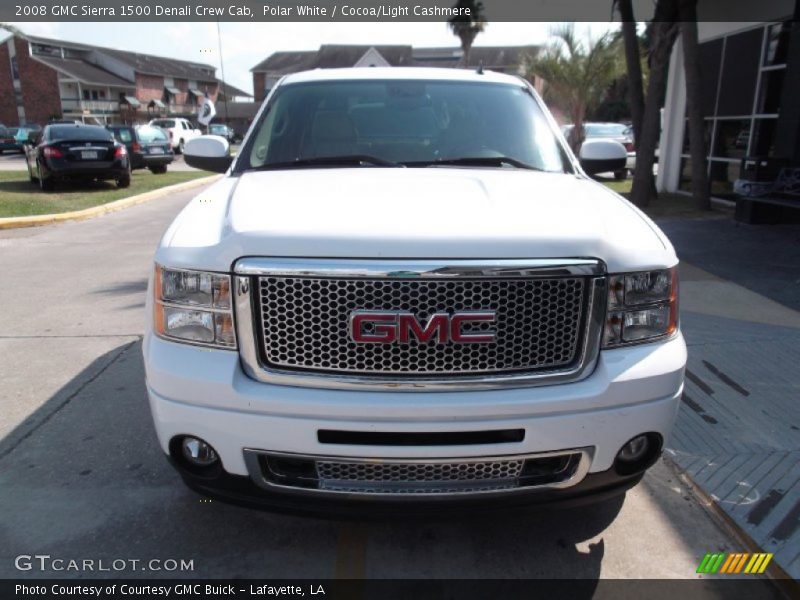 Polar White / Cocoa/Light Cashmere 2008 GMC Sierra 1500 Denali Crew Cab