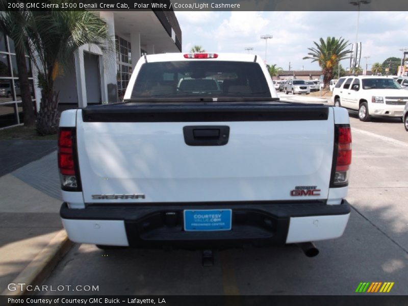 Polar White / Cocoa/Light Cashmere 2008 GMC Sierra 1500 Denali Crew Cab