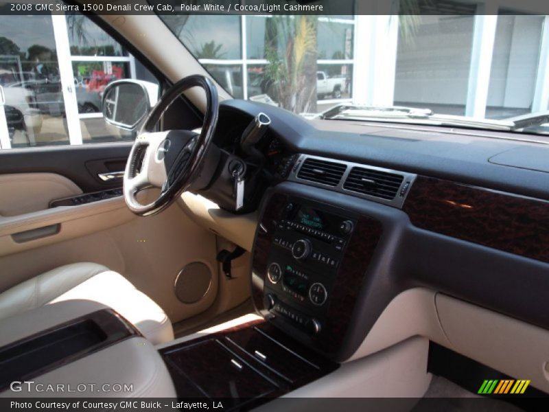 Polar White / Cocoa/Light Cashmere 2008 GMC Sierra 1500 Denali Crew Cab