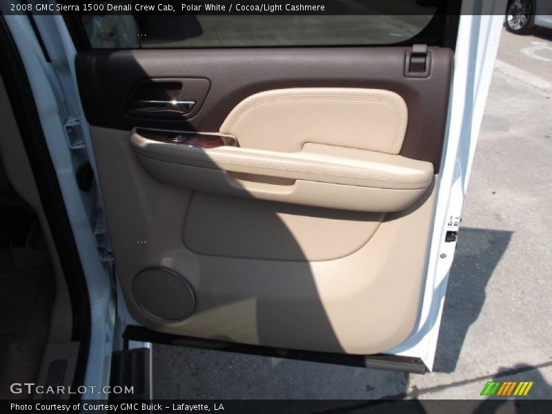 Polar White / Cocoa/Light Cashmere 2008 GMC Sierra 1500 Denali Crew Cab