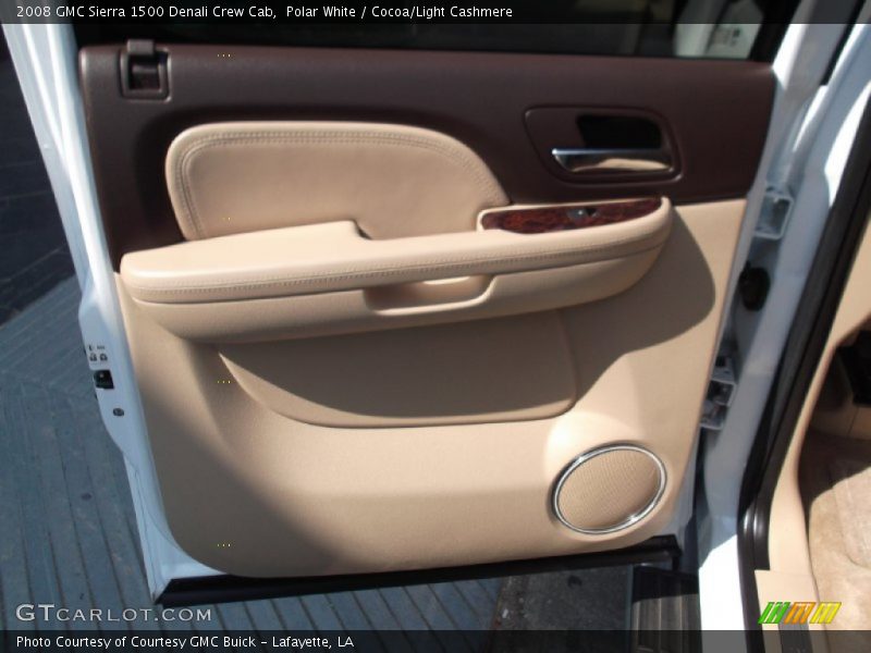 Polar White / Cocoa/Light Cashmere 2008 GMC Sierra 1500 Denali Crew Cab