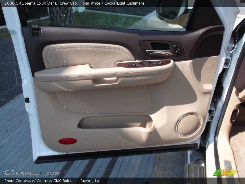 Polar White / Cocoa/Light Cashmere 2008 GMC Sierra 1500 Denali Crew Cab