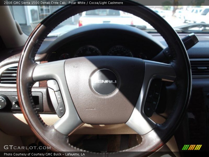 Polar White / Cocoa/Light Cashmere 2008 GMC Sierra 1500 Denali Crew Cab