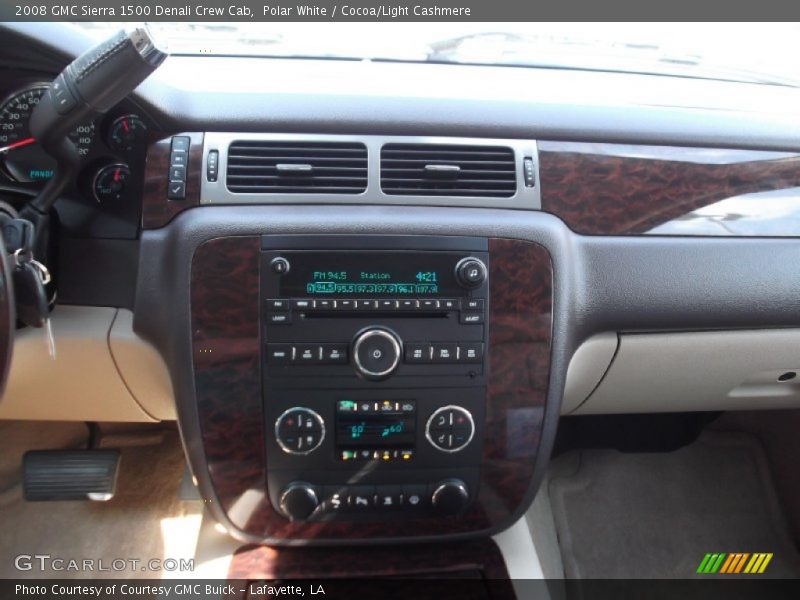 Polar White / Cocoa/Light Cashmere 2008 GMC Sierra 1500 Denali Crew Cab