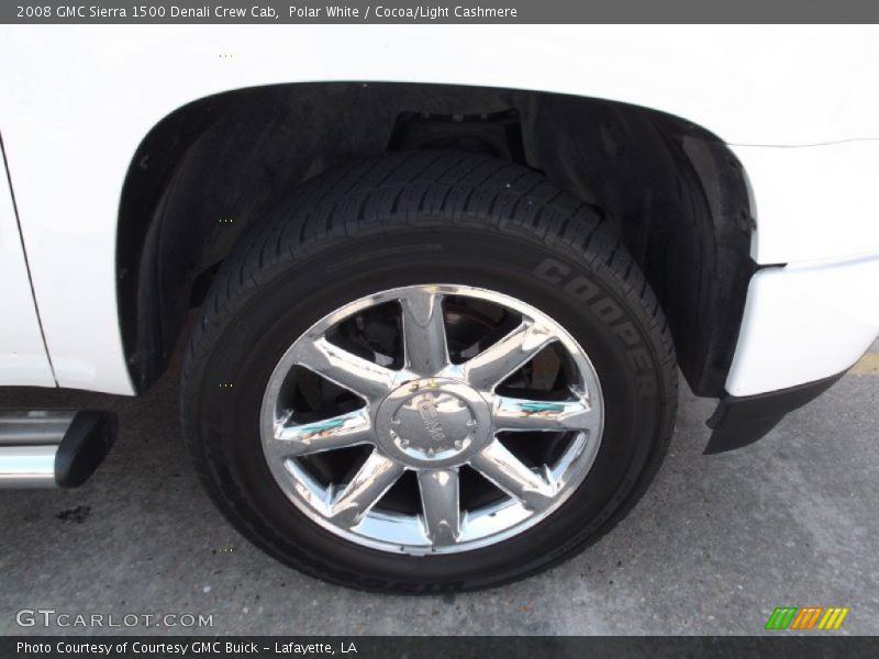 Polar White / Cocoa/Light Cashmere 2008 GMC Sierra 1500 Denali Crew Cab