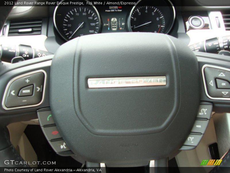 Fuji White / Almond/Espresso 2012 Land Rover Range Rover Evoque Prestige
